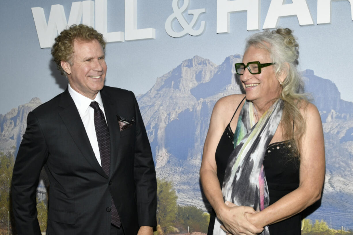 Will Ferrell, left, and Harper Steele attend the special screening of &ldquo;Will &amp; Harper&rdquo; on Sept. 24 at the Paris Theater in New York.