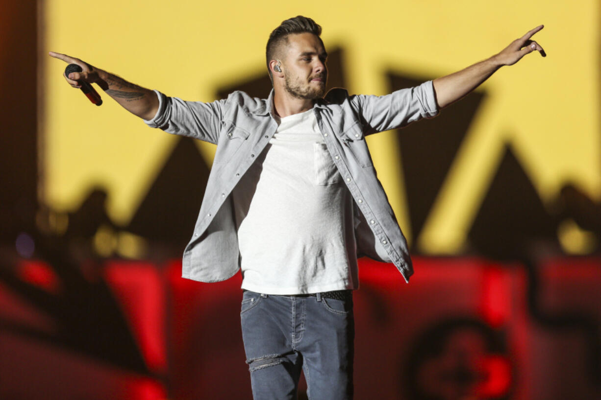 FILE - Liam Payne of One Direction performs during the Honda Civic Tour at Qualcomm Stadium on Thursday, July 9, 2015, in San Diego, Calif.