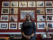 Rep. Cori Bush, D-Mo., poses for a photograph in her office at Capitol Hill in Washington, Thursday, Sept. 19, 2024.