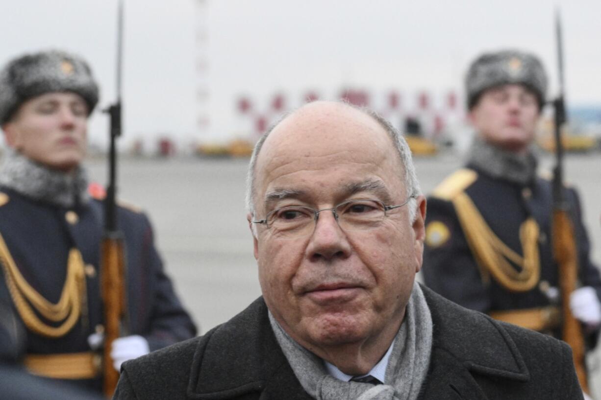 Brazilian Foreign Minister Mauro Vieira arrives at Kazan International Airport the day before BRICS summit in Kazan, Russia, Monday, Oct. 21, 2024.