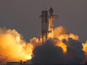 SpaceX&#039;s mega rocket Starship lifts off from Starbase for a test flight Sunday, Oct. 13, 2024, in Boca Chica,, Texas.