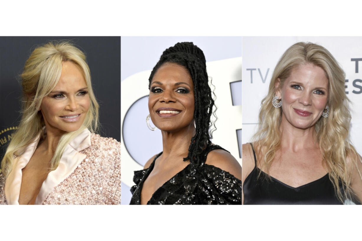 From left, Kristin Chenoweth, Audra McDonald, and Kelli O&rsquo;Hara will participate in a campaign rally in New York on Monday for Democratic presidential nominee Vice President Kamala Harris.