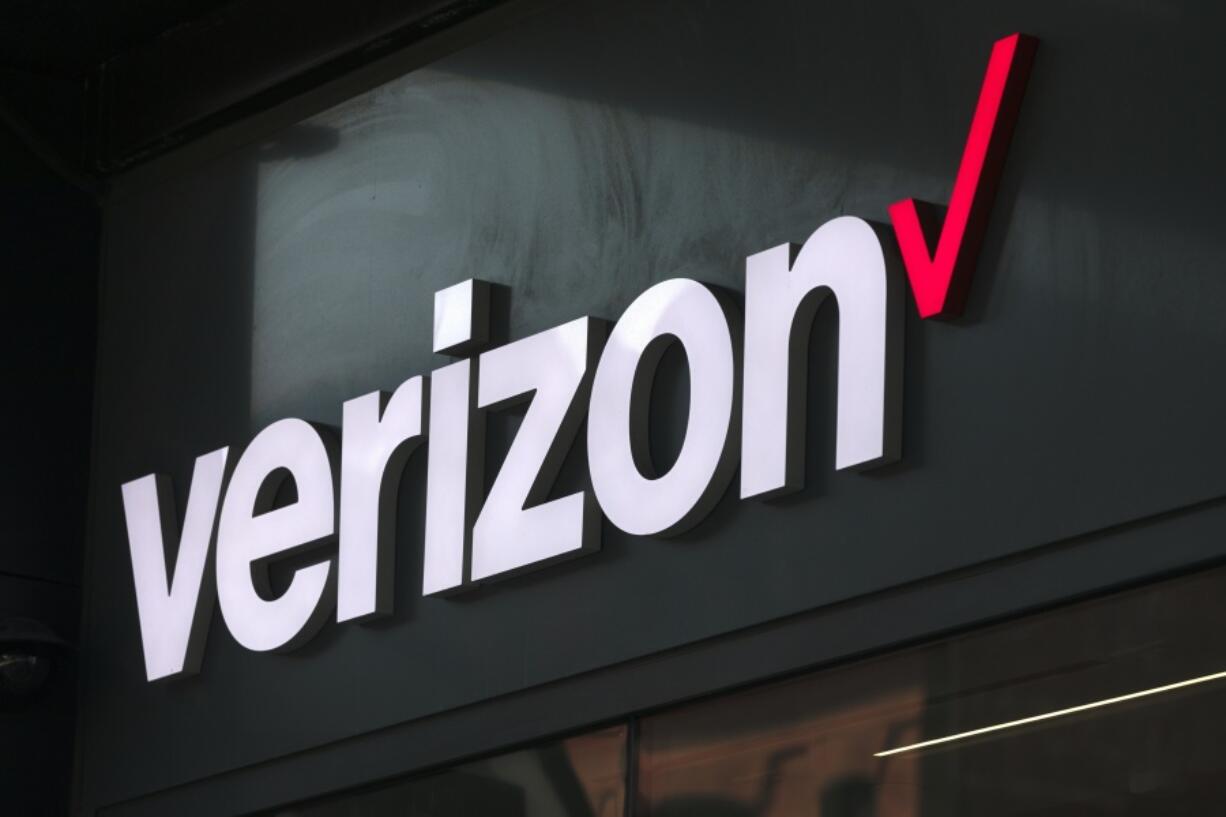 FILE - The Verizon logo is seen on a storefront, Friday, Sep. 1, 2023, in Boston.