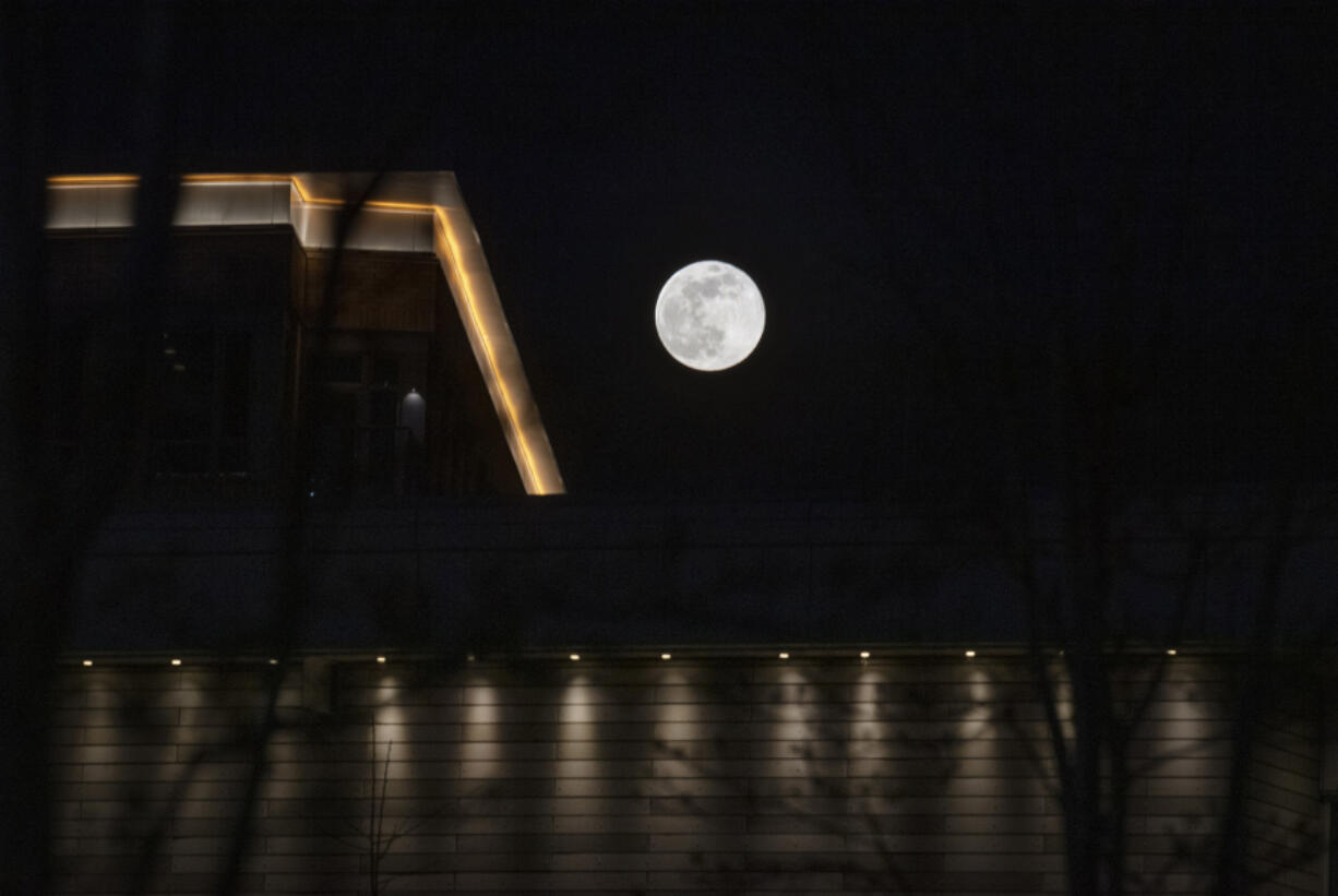 A Columbian photographer snapped this image of the largest supermoon of the year, rising above the Vancouver waterfront, in April 2020.