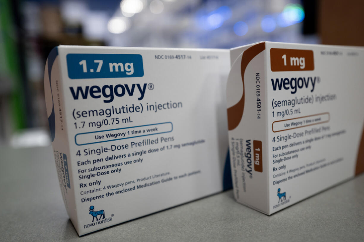 The injectable weight-loss medication Wegovy is available April 24 at New City Halstead Pharmacy in Chicago.