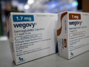 The injectable weight-loss medication Wegovy is available April 24 at New City Halstead Pharmacy in Chicago.