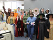 Members of The Columbian&#039;s news staff wore costumes to the newsroom on Halloween.