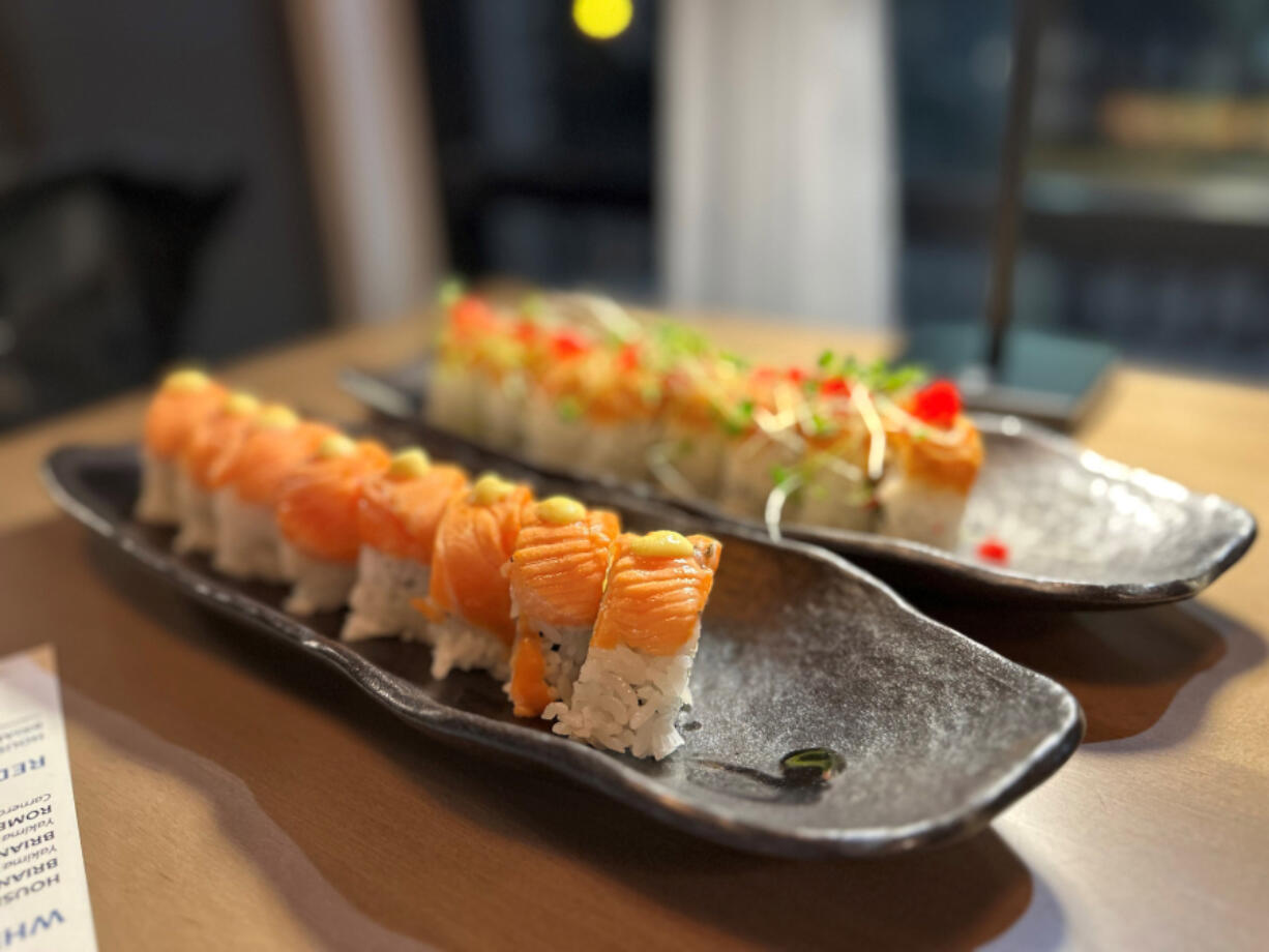 Shinsen Sushi &amp; Lounge&rsquo;s Chef&rsquo;s signature rolls include the Waterfront Roll and Mr. Sakai Roll.