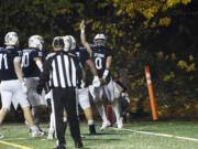 Rex Allinger (0), shown here in last week's Week 9 loss to Camas at Kiggins Bowl, had a game-high 106 rushing yards and a touchdown in Skyview's 33-0 shutout of Juanita to advance to the 4A state playoffs.