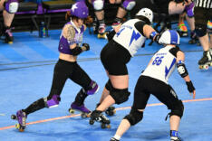 WFTDA Global Championships Semifinal: Rose City Rollers Wheels of Justice vs. Victoria All Stars (AUS) sports photo gallery