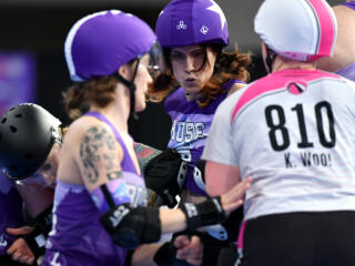 WFTDA Global Championships Final: Rose City Rollers Wheels of Justice vs. Arch Rival All Stars (St. Louis, MO) photo gallery