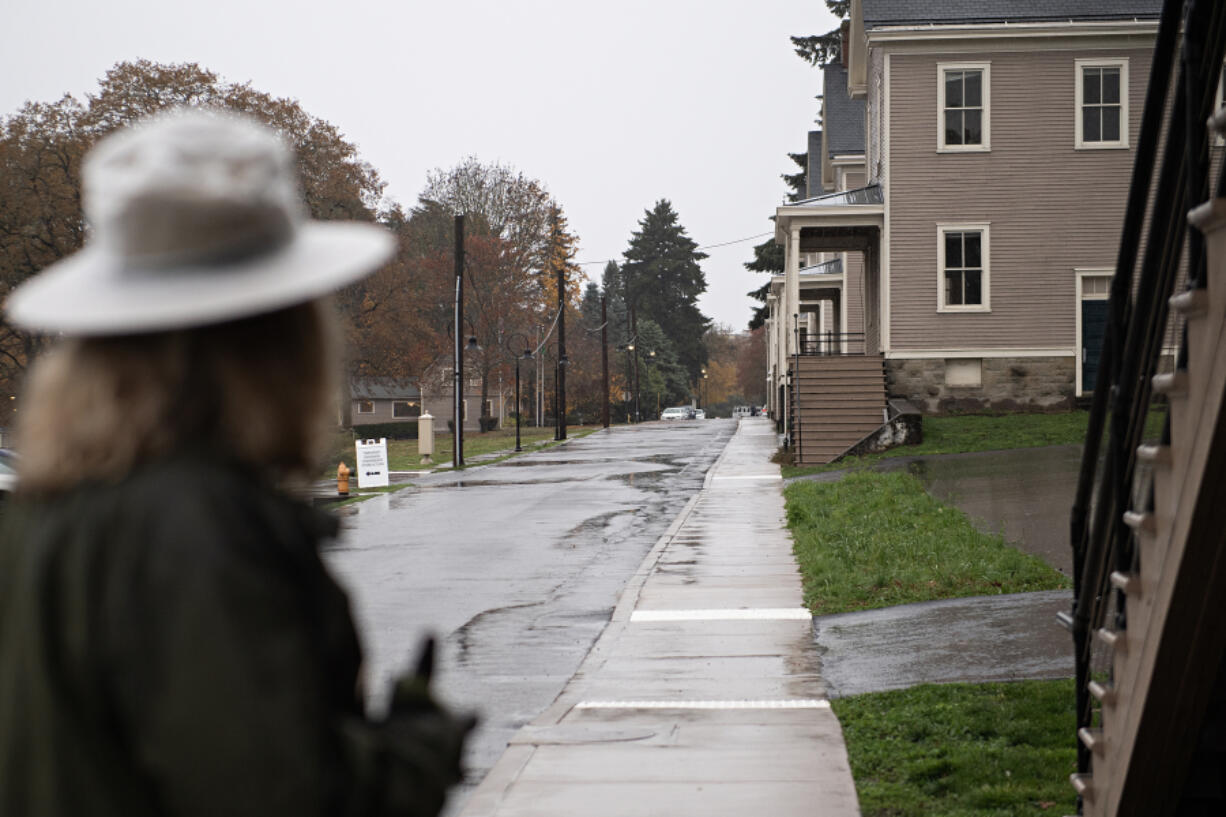 New parking and a new wheelchair-accessible sidewalk along McClellan Road should help local folks get more familiar with the historic Vancouver Barracks south of Officers Row, said Tracy Fortmann, superintendent at Fort Vancouver National Historic Site.