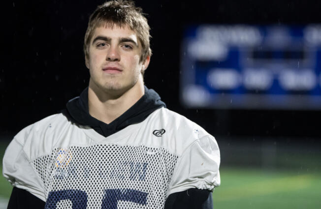 Skyview senior Sawyer Muelbaher stands for a portrait Tuesday, Nov. 12, 2024, at Skyview High School.