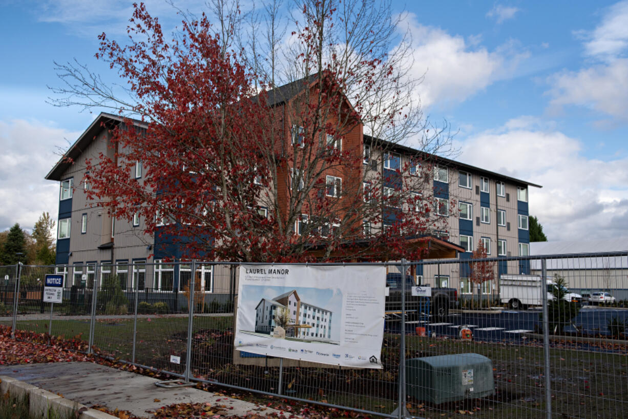 LEADOPTION Construction is nearing completion on Laurel Manor, an affordable housing building for seniors.