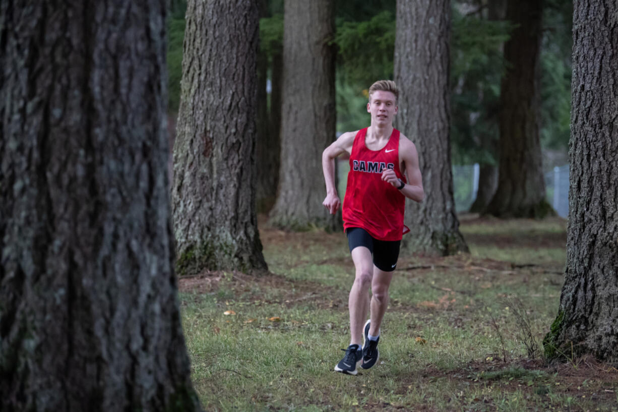 Cross-country standout Cohen Butler is pictured at Camas High School on Thursday afternoon, Nov. 21, 2024.