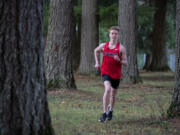 Cross-country standout Cohen Butler is pictured at Camas High School on Thursday afternoon, Nov. 21, 2024.