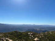 The view looking southeast from the summit of El Cajon Mountain.