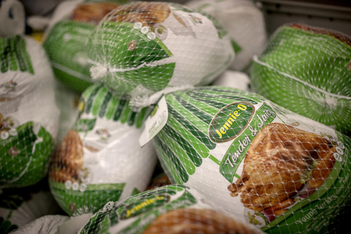 Consumers should benefit from a Thanksgiving price war between Target, Walmart and other stores. Frozen Jennie-O turkeys at a Cub Foods store in St. Paul, Minnesota, on Nov. 15, 2021.