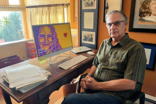 Marc Klaas, father of murder victim Polly Klaas, at his home in Sausalito, California, on Sunday, Oct, 1, 2023. His daughter Polly, who was 12 at the time, was kidnapped and strangled to death 30 years ago. Her killer Richard Allen Davis remains on death row at San Quentin State Prison.