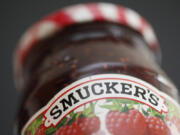 FILE - A jar of Smucker&rsquo;s preserves is displayed on Aug. 16, 2010 in Philadelphia. J.M.