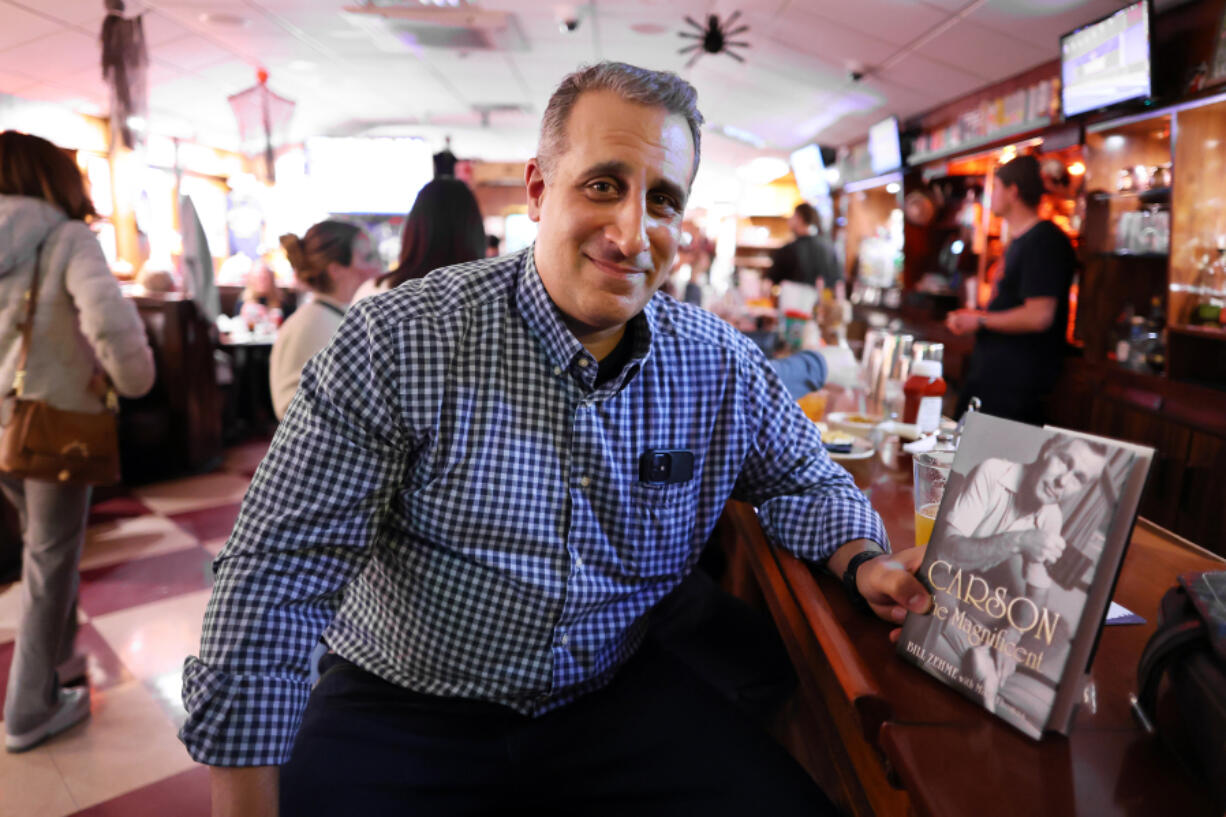 Author Mike Thomas on Oct. 23 at Twin Anchors, the Chicago restaurant where he and the late Bill Zehme used to meet.