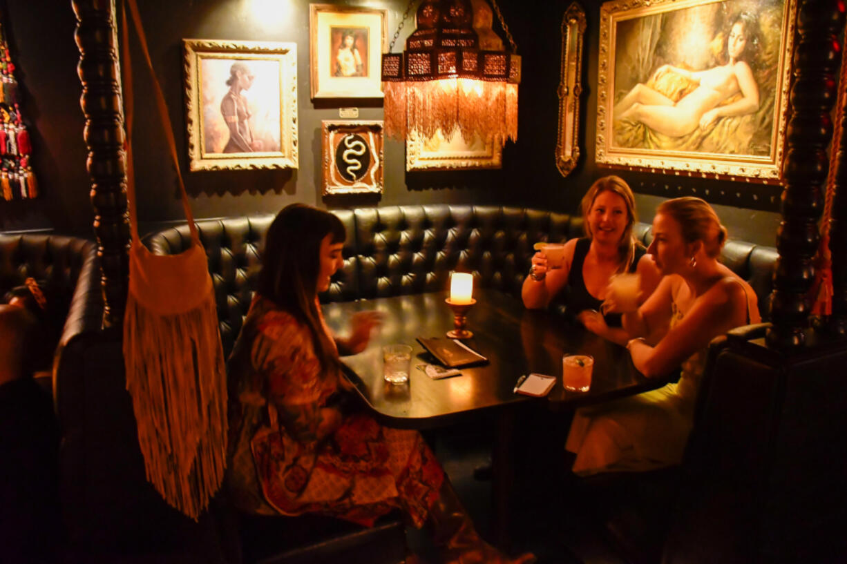 The Jacumba Hot Springs hotel includes a dark bar decorated with paintings of nudes.