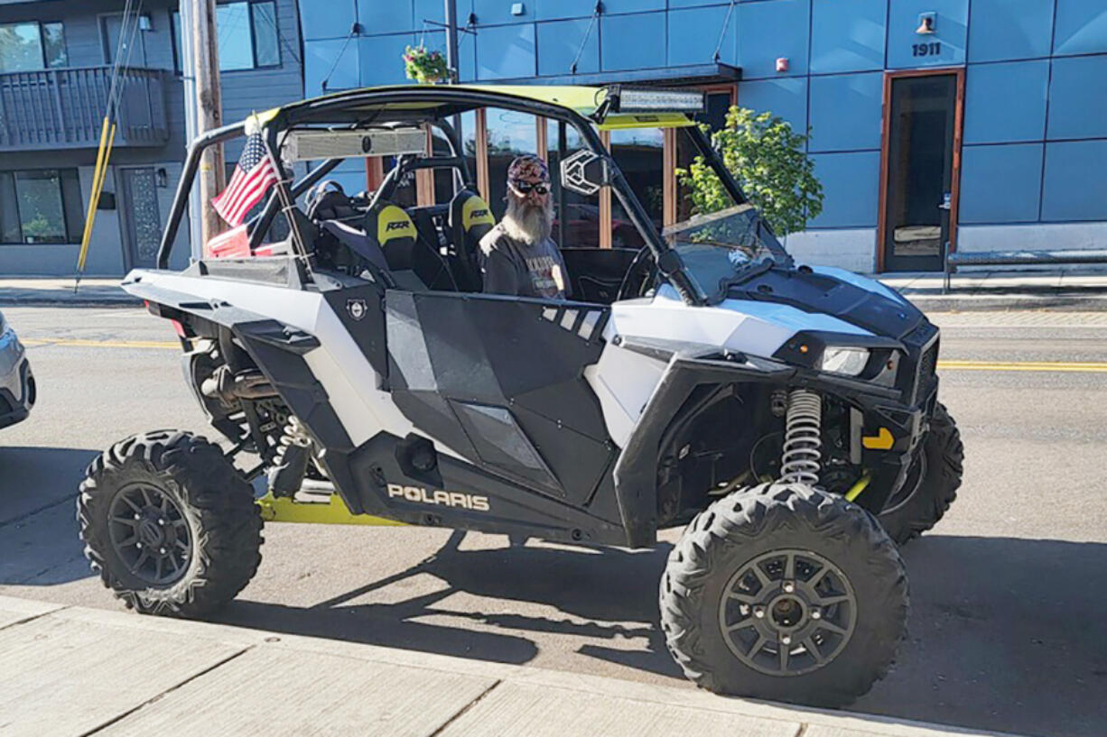 Washougal resident Robert Bromley sits inside his wheeled all-terrain vehicle in an undated photo.