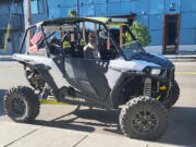 Washougal resident Robert Bromley sits inside his wheeled all-terrain vehicle in an undated photo.