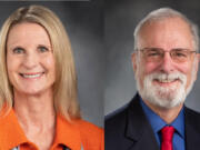 State Sen. Patty Kuderer, D-Bellevue, left, holds a 15-point lead over Sen. Phil Fortunato, R-Auburn, in the Washington insurance commissioner race.