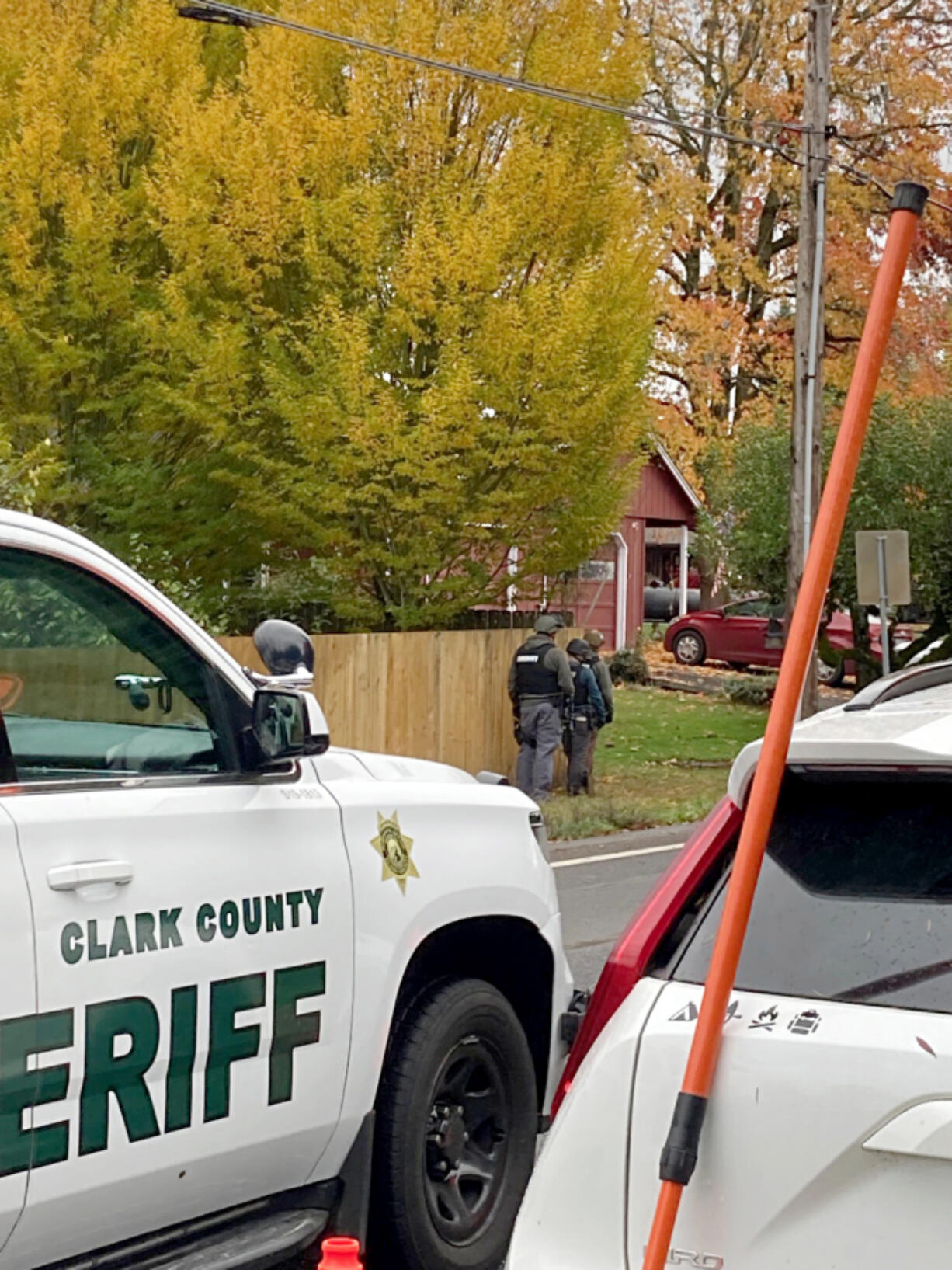 The Clark County Sheriff's Office on Tuesday served a search warrant at Patricia Jimerfield's Hazel Dell home, where she was found dead Oct. 8.