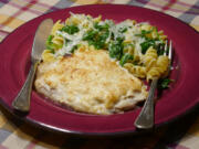 Horseradish-crusted Snapper With Arugula Pasta (Linda Gassenheimer/TNS)