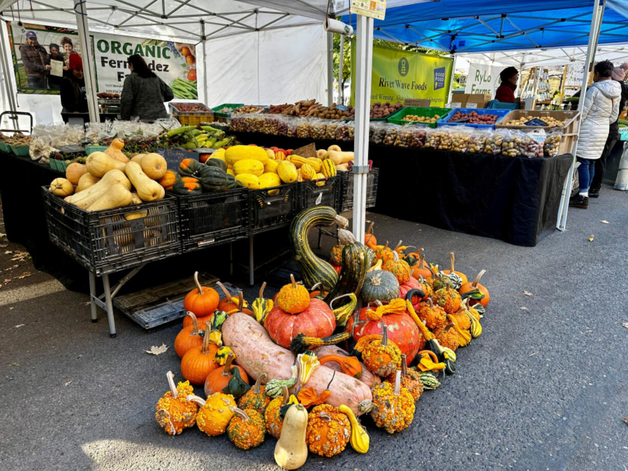 Winter vegetables at the Vancouver Farmers Market year-round market. A $100,000 grant will help the market promote Southwest Washington farms and produce.