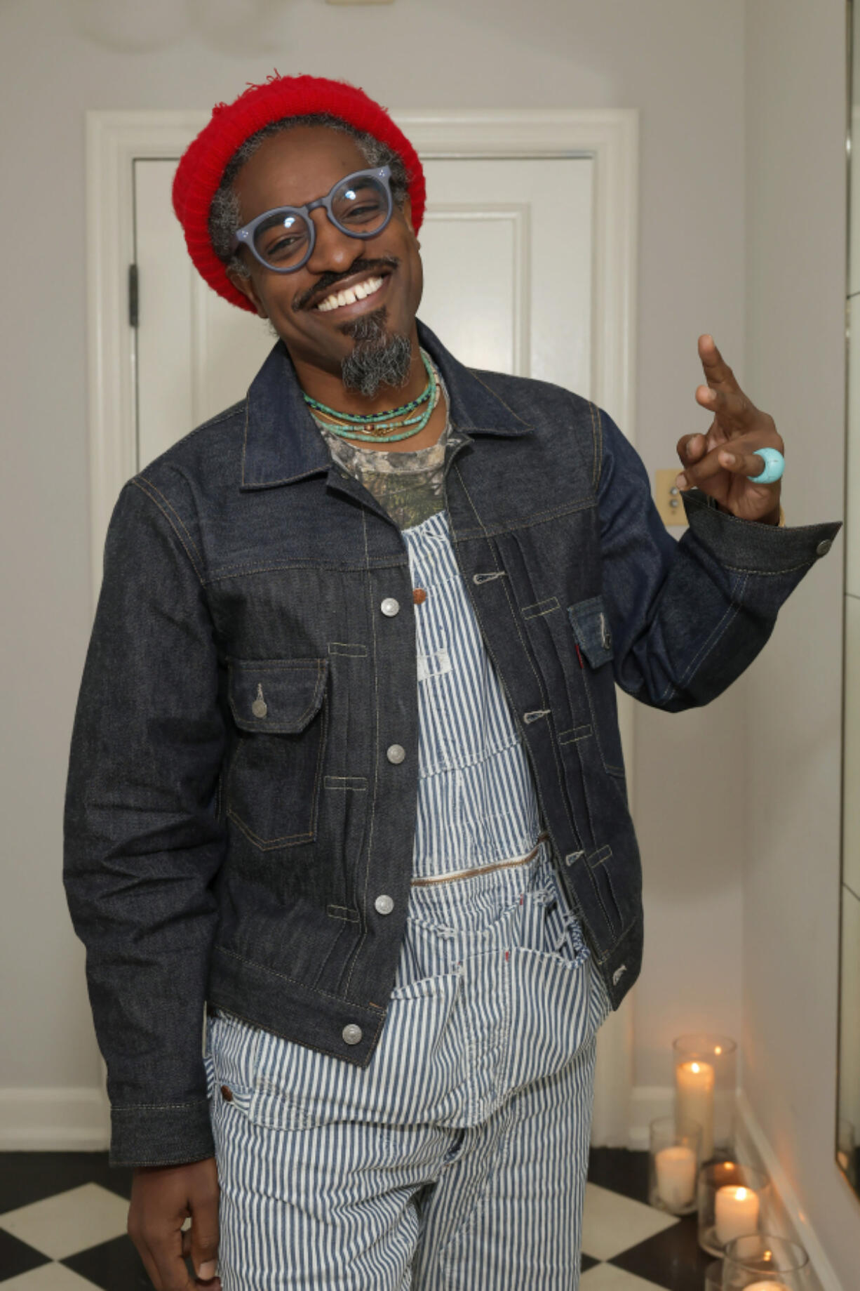 Andre 3000 attends the GQ Men of the Year Party 2023 VIP dinner at Chateau Marmont on Nov. 16, 2023, in Los Angeles.