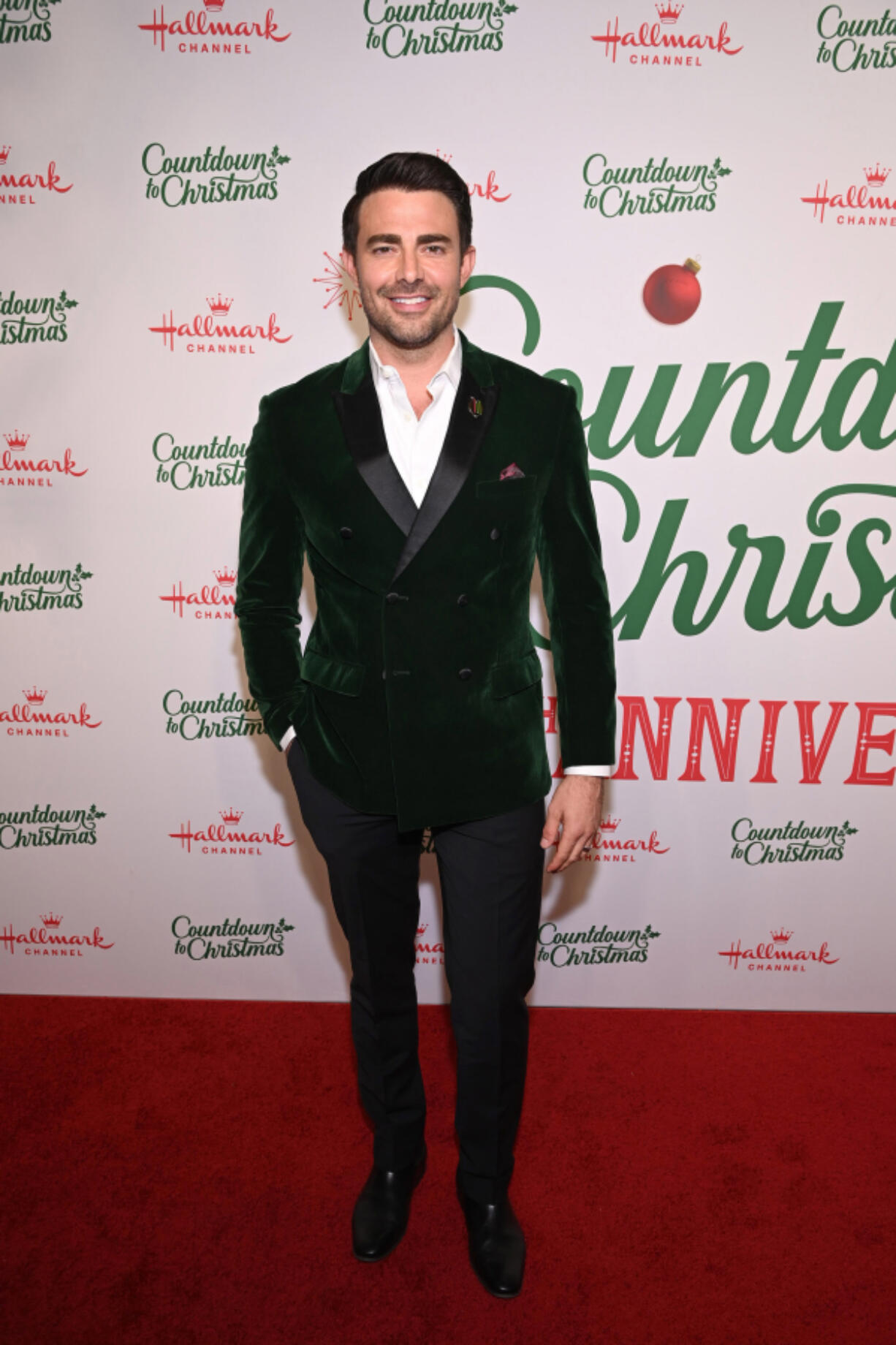 Jonathan Bennett attends Hallmark Media&rsquo;s 15th Anniversary of Countdown to Christmas event Oct. 17 at Blue Hill at Stone Barns in Tarrytown, New York. Bennett is the host and co-creator of the Hallmark+ reality series &ldquo;Finding Mr. Christmas,&rdquo; which aims to find the next leading man for one of the network&rsquo;s holiday movies.