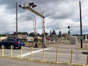 Drivers make their way through the intersection of Evergreen Way and 32nd Street in Washougal in 2022.