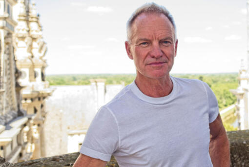 English musician and singer-songwriter Gordon Sumner, known by his stage name Sting, poses prior to his live show at the Chambord Castle, central France on June 28, 2022.