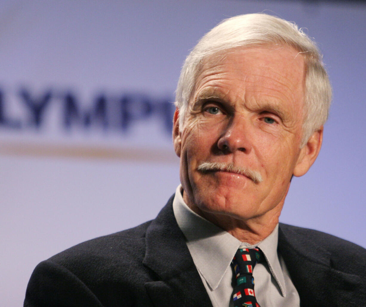 Ted Turner attends a live discussion of &ldquo;They Made America&rdquo; at the Broadhurst Theatre on Oct. 7, 2004, in New York.