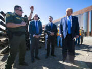 Donald Trump visits the U.S.-Mexico border in 2019.