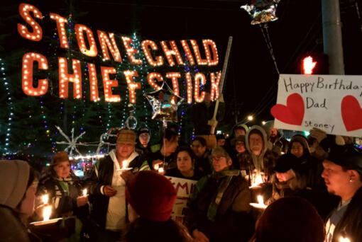 Family, friends and community members gathered at a 2019 vigil in remembrance of Stonechild Chiefstick, who was shot to death by a Poulsbo, Washington, police officer after a confrontation earlier that year. Chiefstick&rsquo;s case is one of five under review by the new Washington Office of Independent Investigations, which is considering whether to open a new investigation.