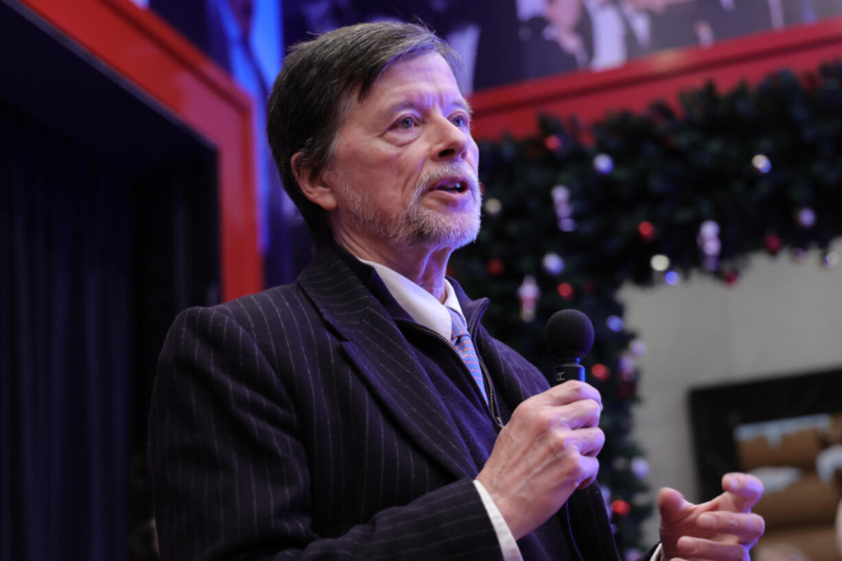 Ken Burns attends a conversation Dec. 14 with Paula Kerger at The Paley Museum in New York City.