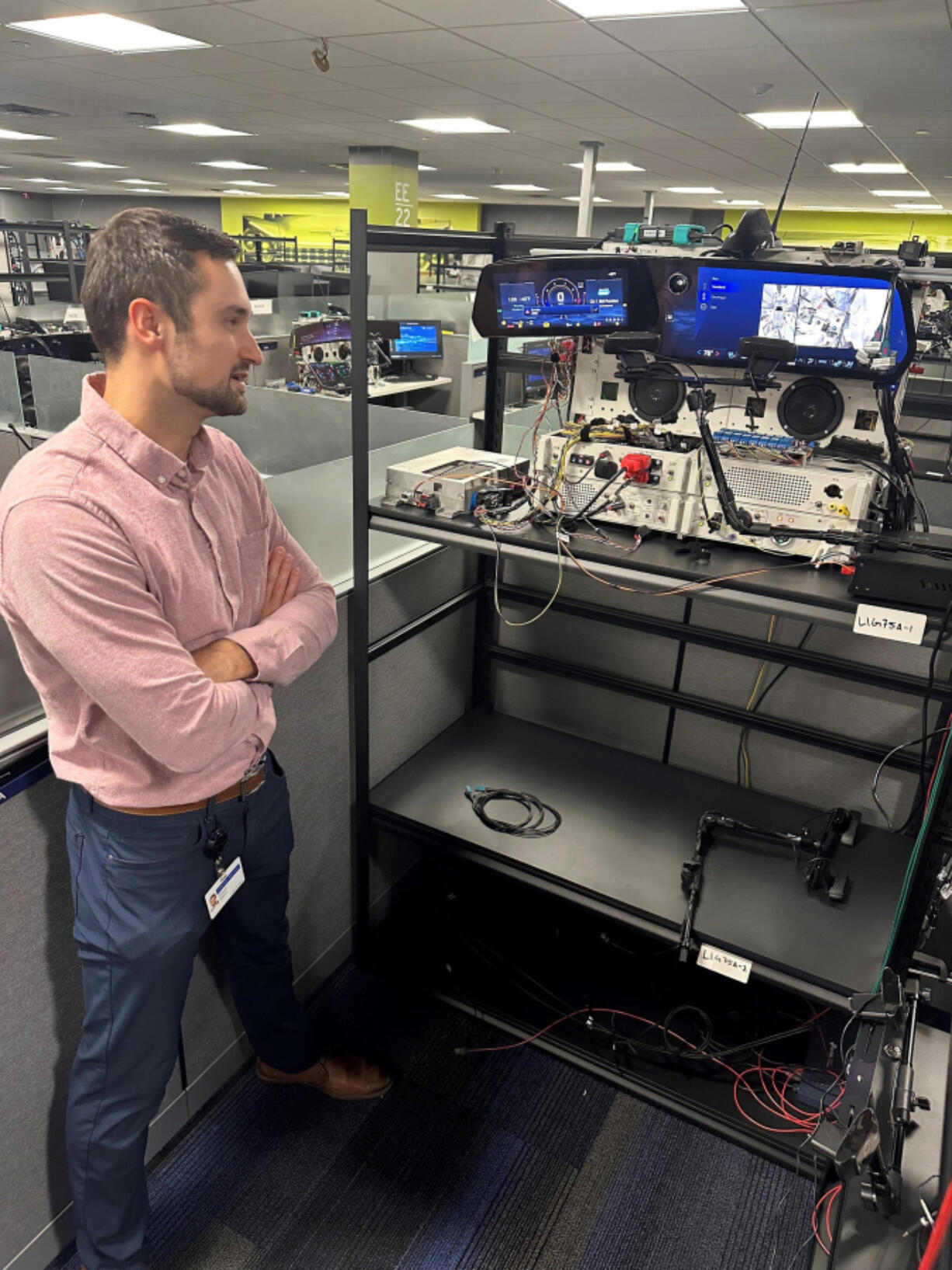 Connor Allison, a senior systems engineer at General Motors Co.&rsquo;s Warren Technical Center, explains how developers can access a new software lab the automaker developed over the last year.