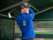 Mountain View&acute;s Grady Millar takes a few swings Tuesday, Nov. 19, 2024, at Royal Oaks Country Club. Millar is The Columbian&acute;s All-Region Golfer of the Year.