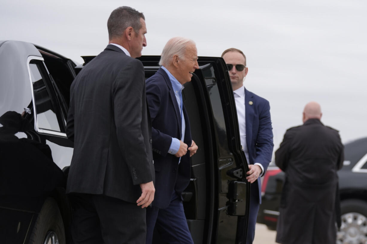 President Joe Biden arrives to board Air Force One to depart Joint Base Andrews, Md., Thursday, Nov. 14, 2024, en route to Lima, Peru to join other world leaders at the APEC Summit.