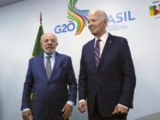 President Joe Biden and Brazil&#039;s President Luiz Inacio Lula da Silva meet during a working lunch at the G20 Leader&#039;s Summit at the Museum of Modern Art in Rio de Janeiro, Brazil on Tuesday, Nov. 19, 2024.