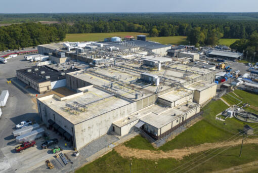 FILE - An aerial view of the Boar&#039;s Head processing plant Aug. 29, 2024, in Jarratt, Va.