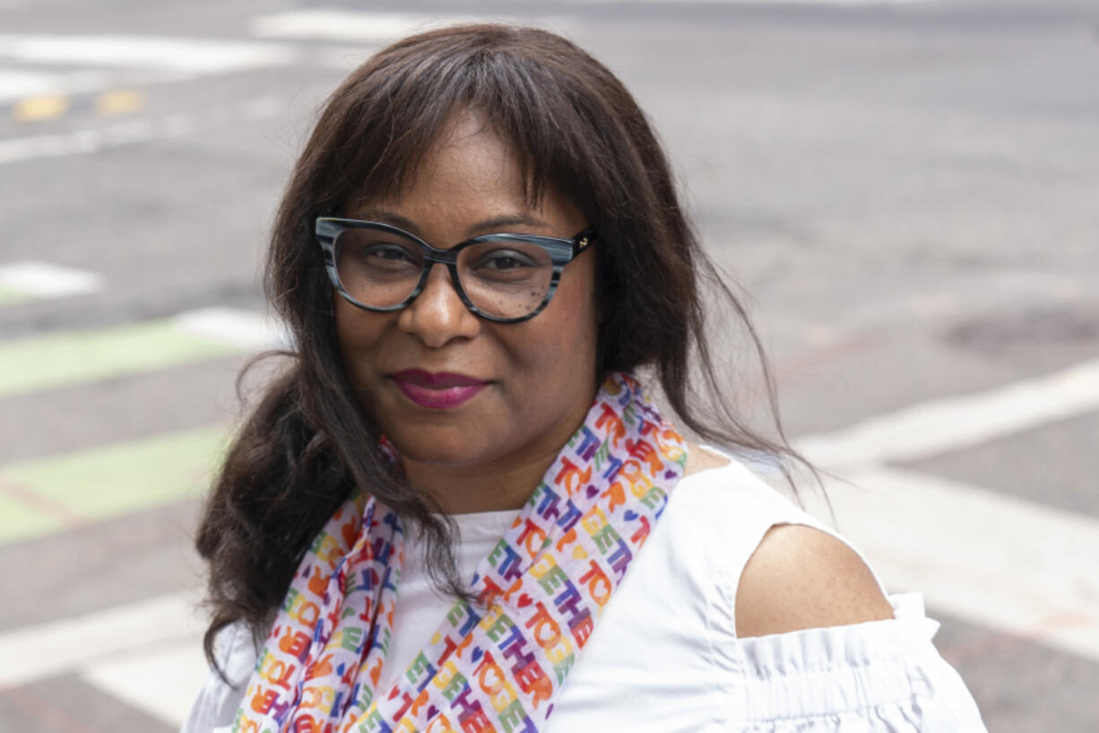 FILE - Janelle Bynum, the Democratic candidate running to represent Oregon&#039;s 5th Congressional District, poses for a photo on Sunday, July 21, 2024, in Portland, Ore.