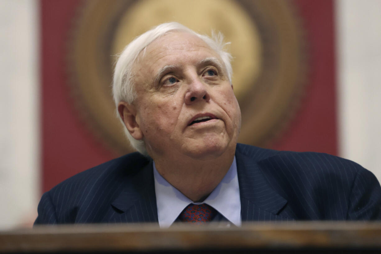 FILE - West Virginia Gov. Jim Justice, the Republican senatorial candidate, delivers his State of the State address, Jan. 10, 2024, in Charleston, W.Va.