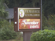 The Yemassee, S.C., sign is shown on Thursday, Nov. 7, 2024.