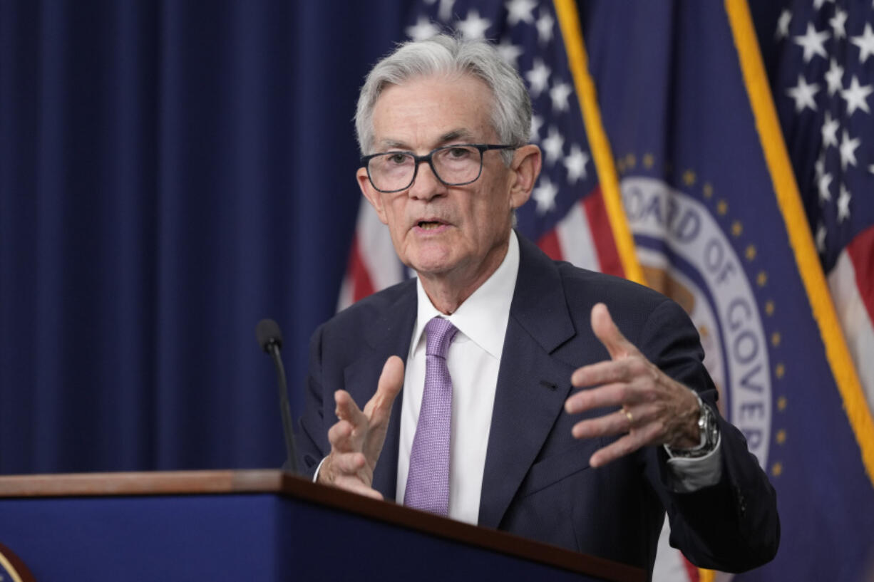 FILE - Federal Reserve Board Chairman Jerome Powell speaks during a news conference at the Federal Reserve in Washington, on Sept. 18, 2024.