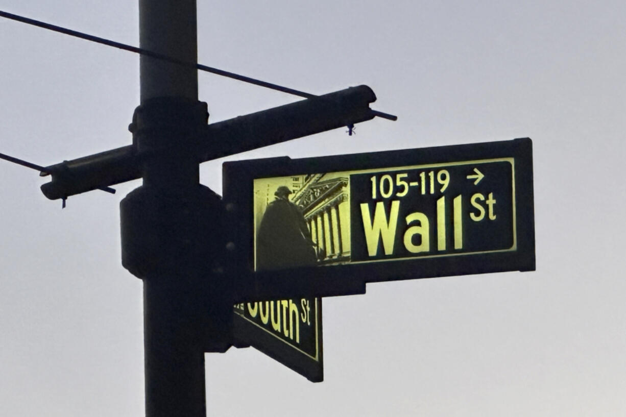 A sign marking the intersection of Wall Street and South Street is shown in New York&rsquo;s Financial District on Tuesday, Nov. 26 2024.